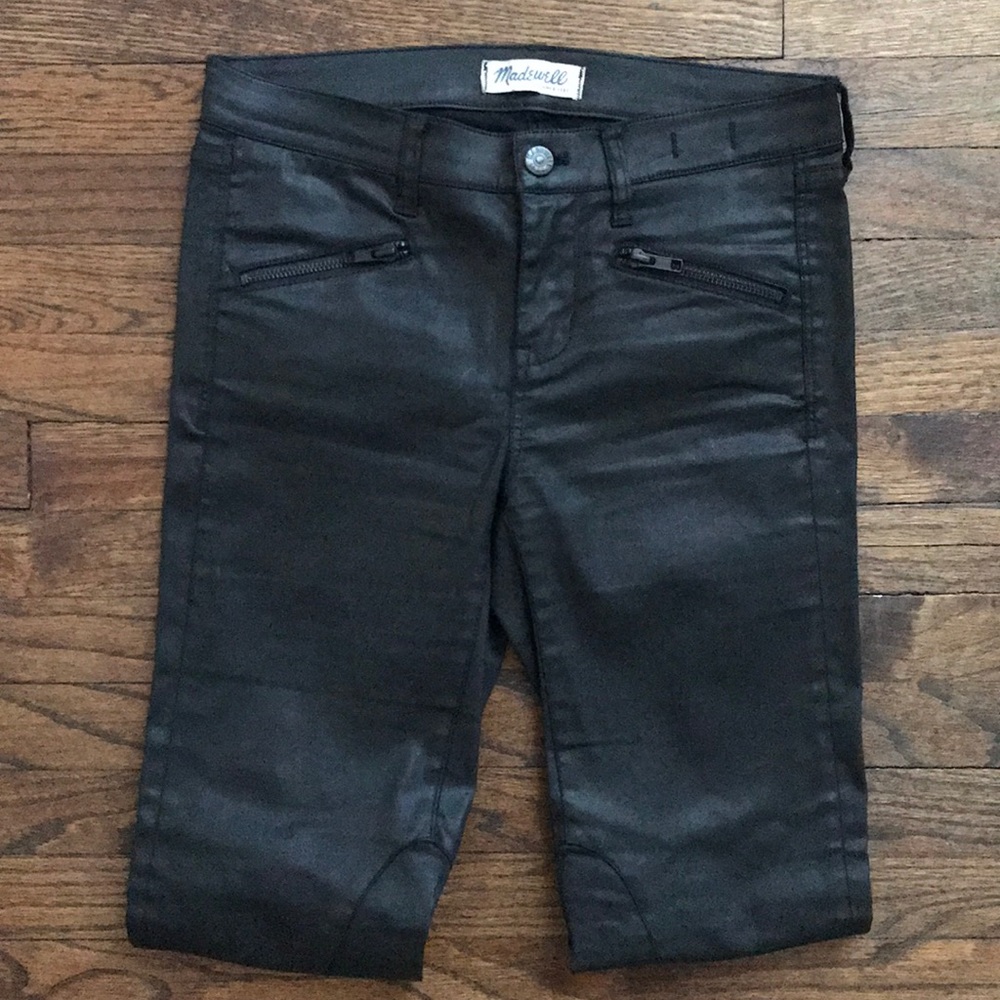 Madewell Skinny Skinny Coated Black Jeans